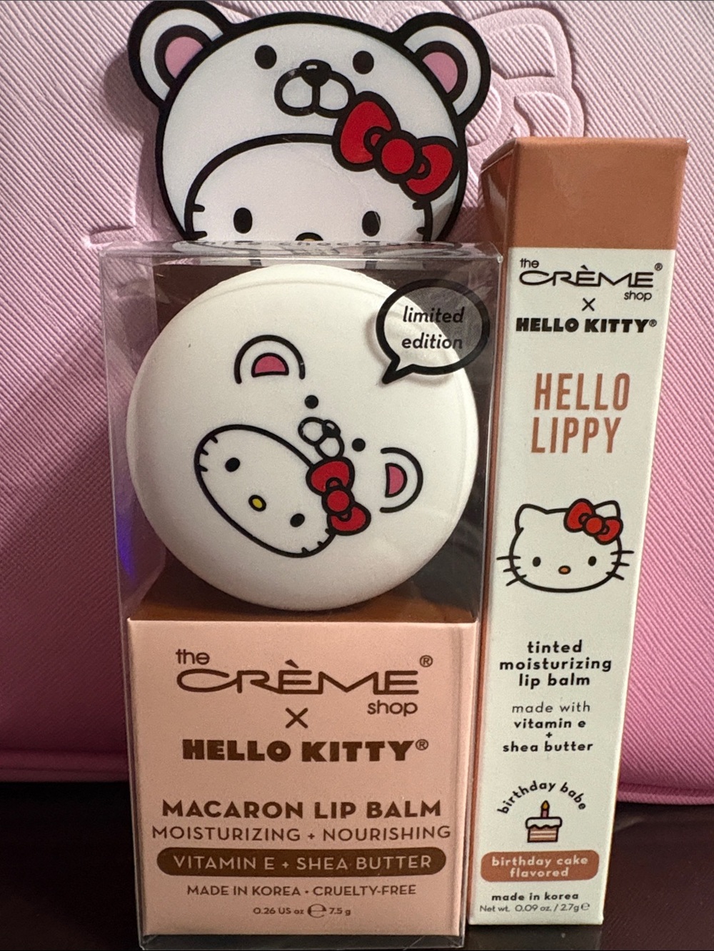 CRÈME Shop x Hello Kitty Limited Edition Lip Balm & Tinted Moisturizing Set